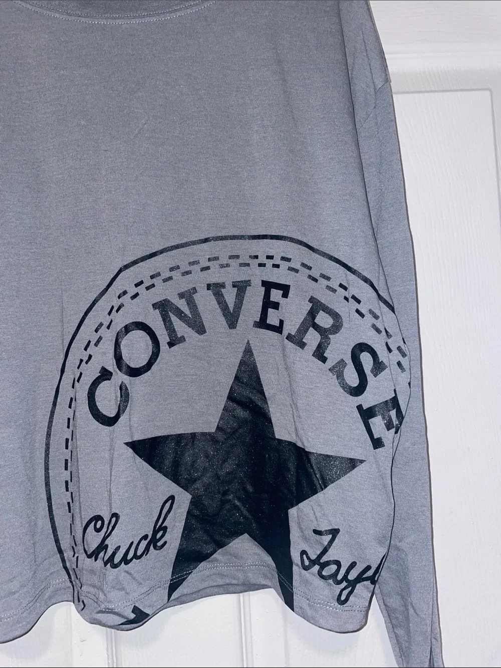 Converse Gray Long-Sleeve Logo Tee